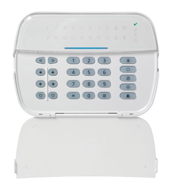 16 zónás LED-es vezetékes kezelő, DSC NEO HS2LEDE1 DSC NEO